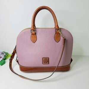 Dooney & Bourke Pebbled Leather Zip Zip Satchel Bag